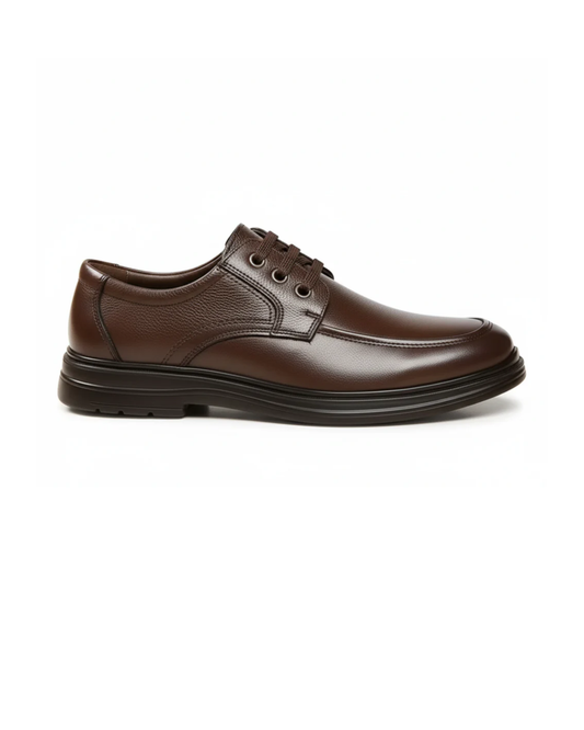 Derbies en cuir marron