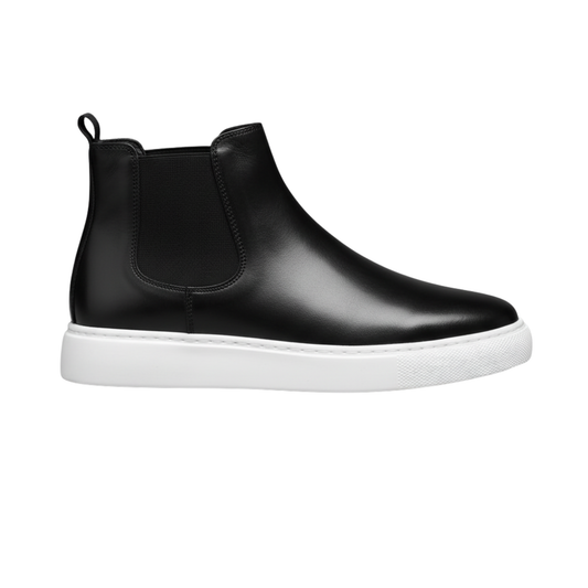 Bottes Homme en Cuir Noir, Confort Optimal au Quotidien