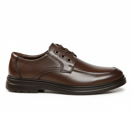 Derbies en cuir marron